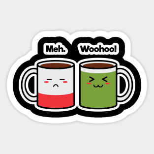 Coffee Friends | Charging | Battery | Cute Kawaii | Black Sticker